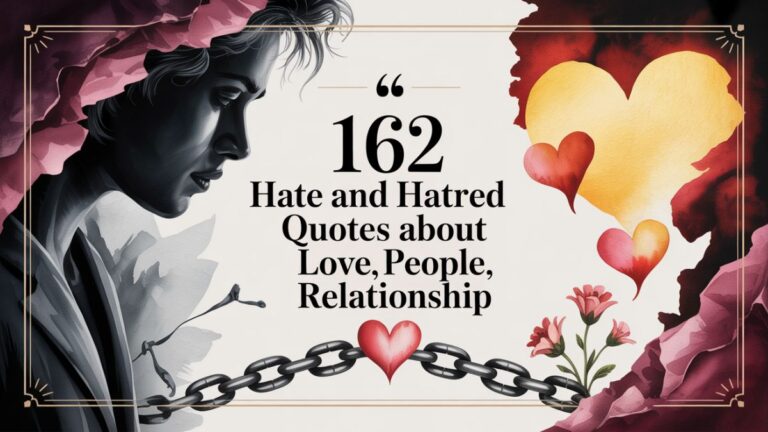 162 Hate and Hatred Quotes about Love, People, Relationship.