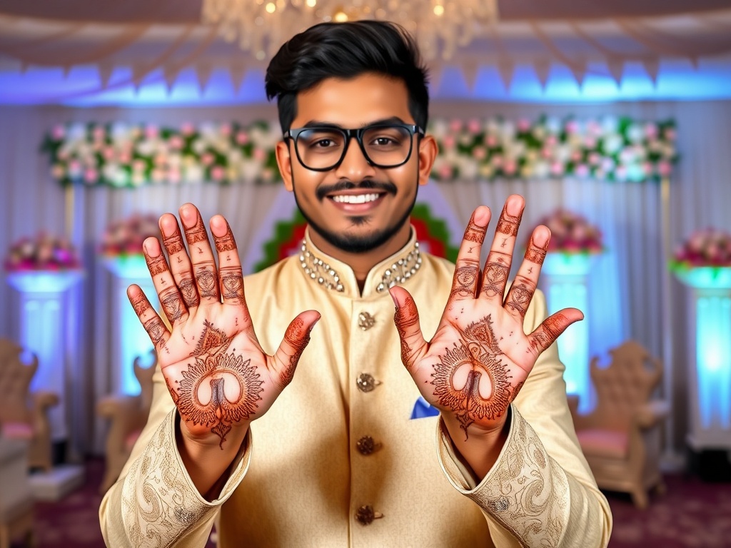 A Groom Who Chose Fusion Mehndi