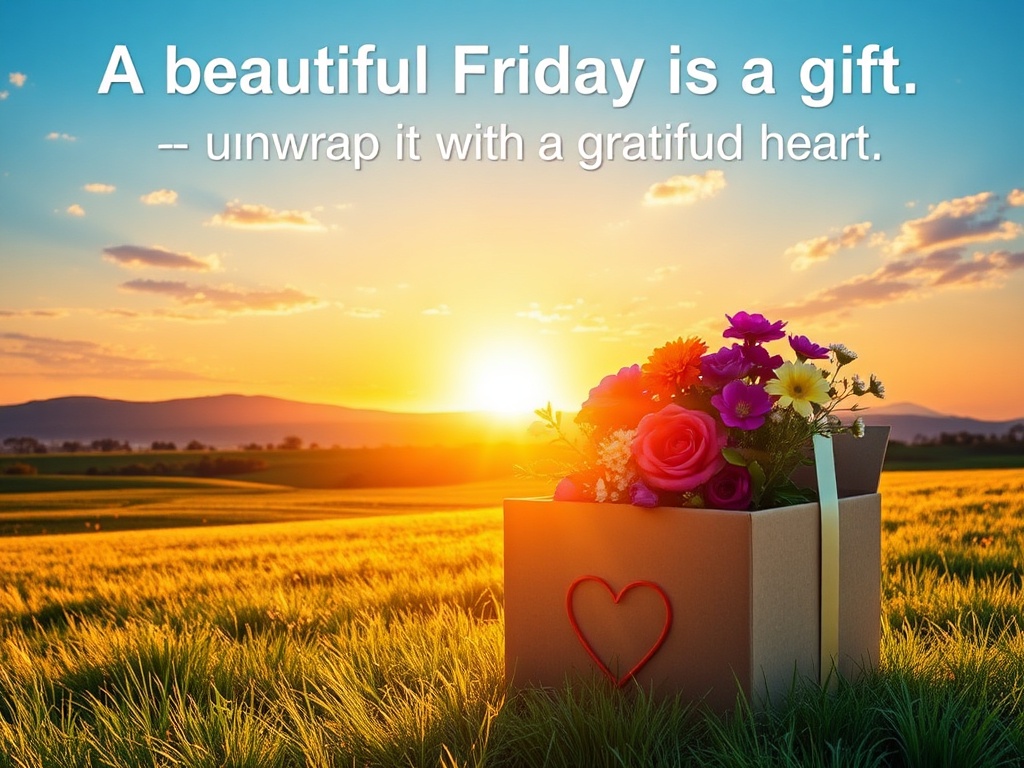 . A beautiful Friday is a gift — unwrap it with a grateful heart.