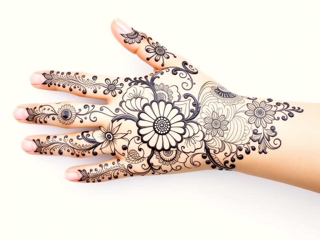 Back Side Full Mehndi Design with Arabic