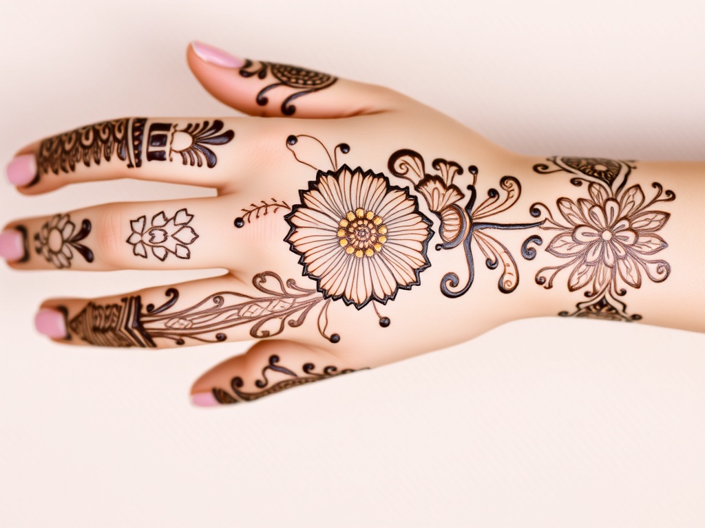 Bold Outline Arabic Leaves Pattern