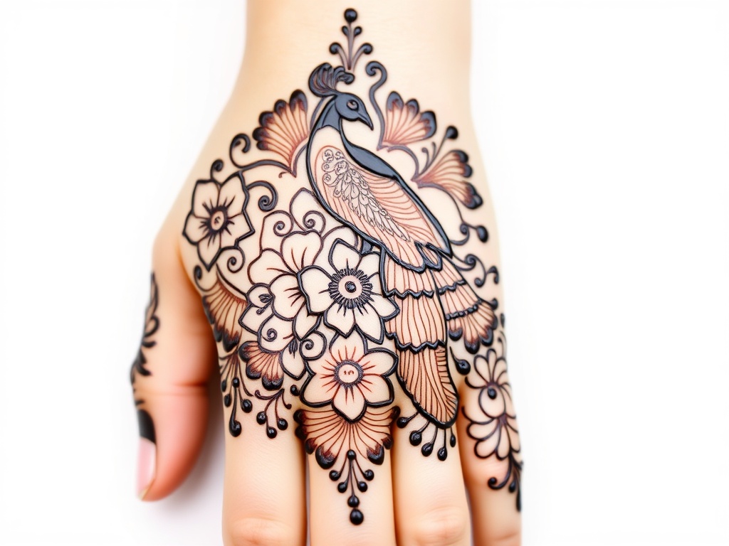 Bold Outline Royal Back Side Mehndi Design