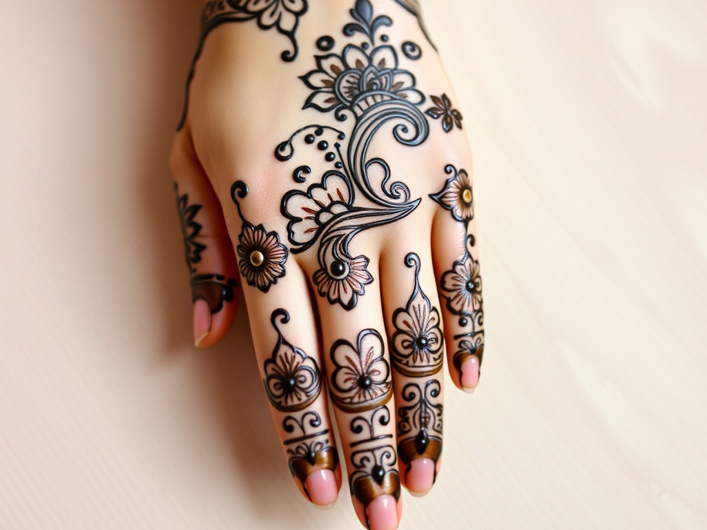 Contemporary Zigzag Finger Lines