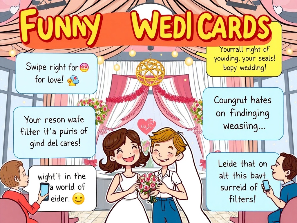 Digital-age and pop-culture funny wedding card messages