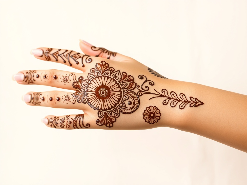 Diwali Festive Vine and Diya Design