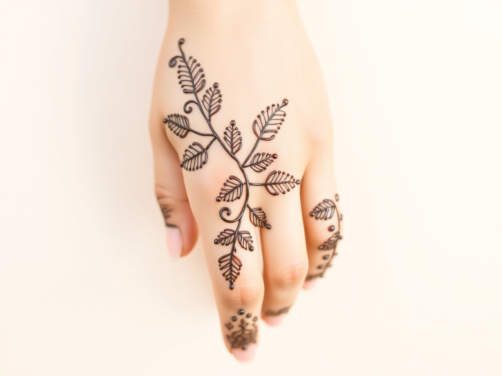 Dotted Leafy Branch for Half Hand