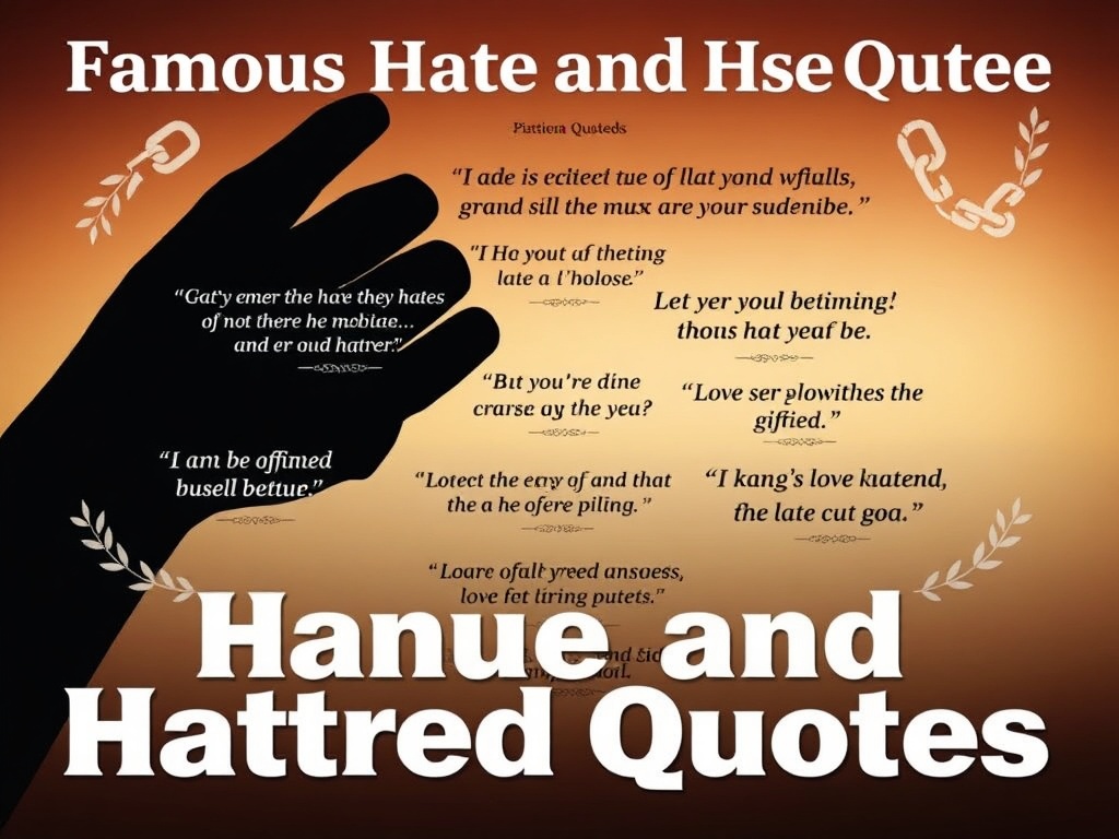 Famous Hate and Hatred Quotes