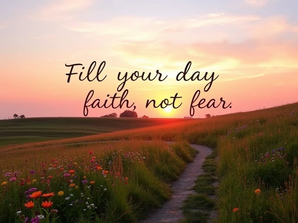 Fill your day with faith, not fear