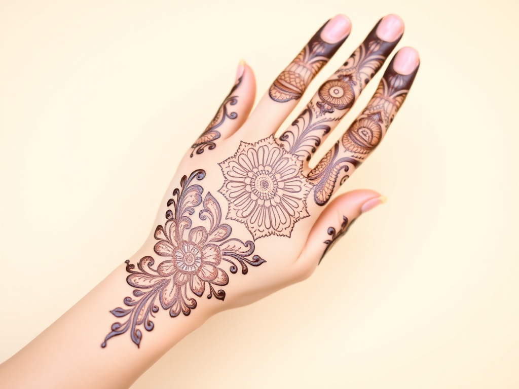 Floral Bharwa with Mandala Fusion