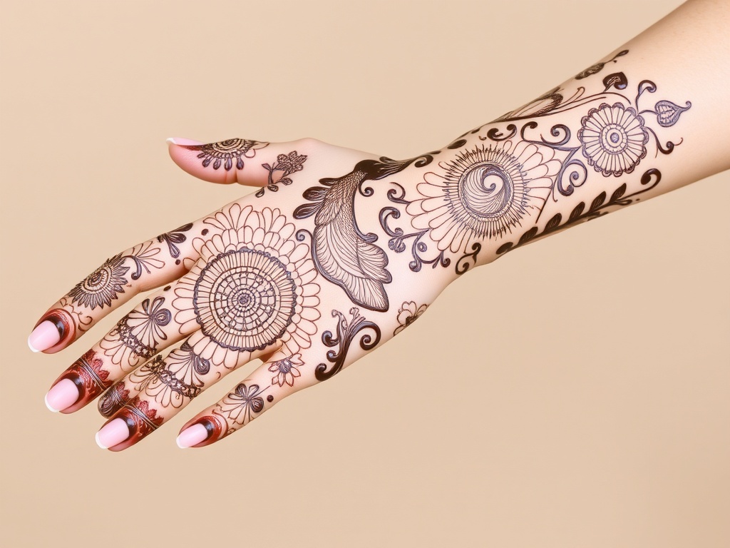 Full Bharwa Mehndi with Royal Motifs