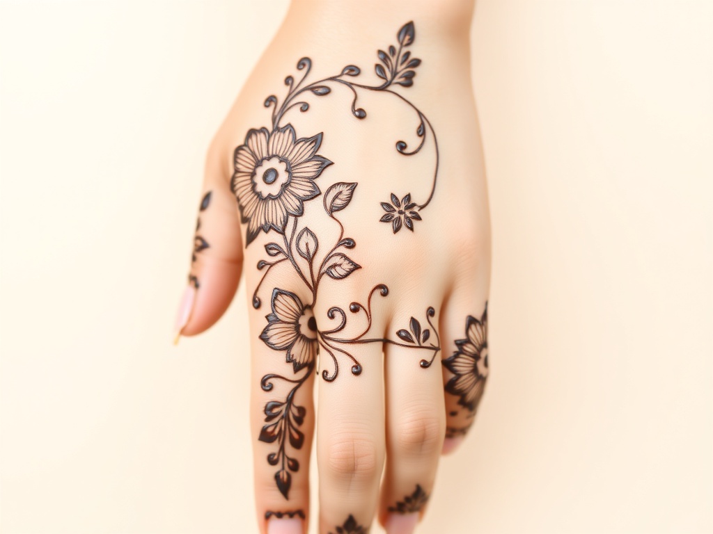 Full-Hand Flower Trail from Finger to Wrist