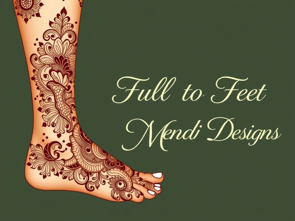 Full Leg to Feet Mehndi Designs
