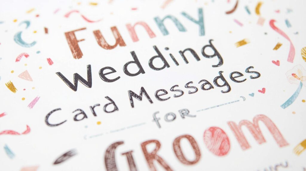 Funny wedding card messages for the groom
