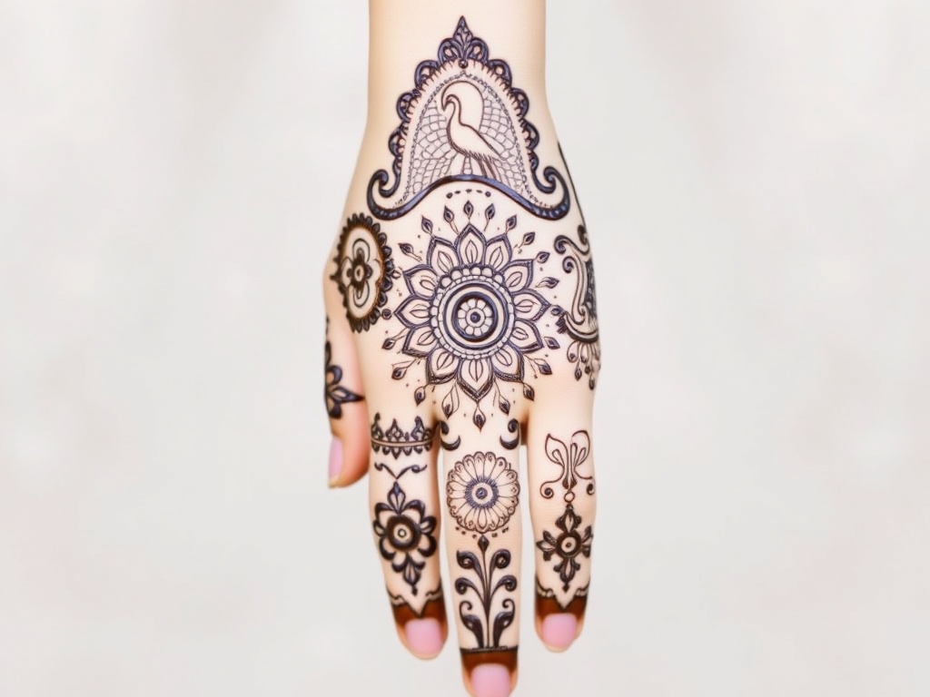 Intricate Dulha Back Side Mehndi Design