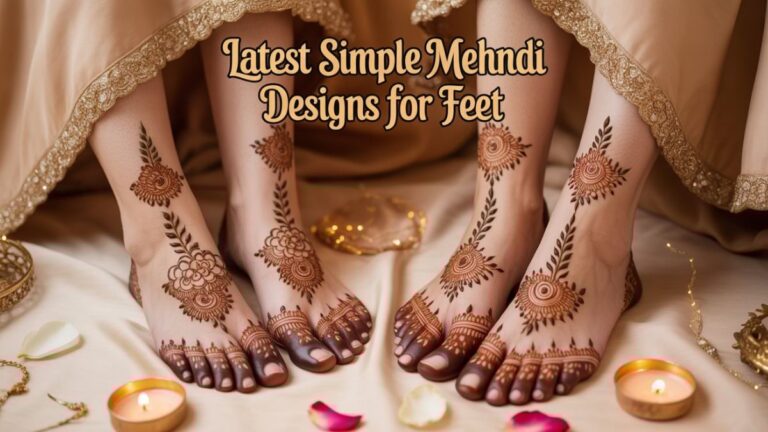 "Latest Simple Mehndi Designs For Feet"