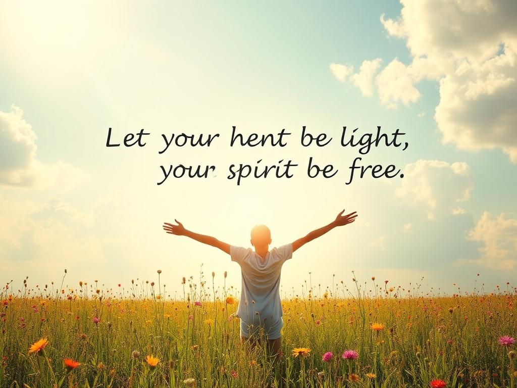 Let your heart be light, your spirit be free.