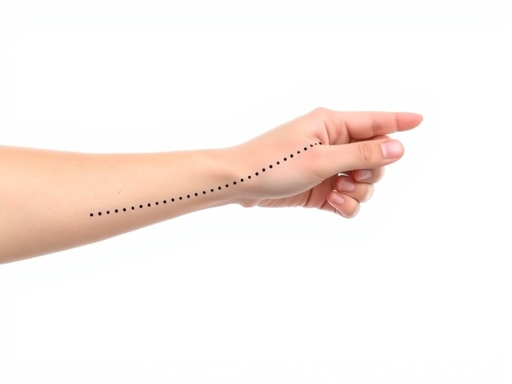 Linear Dots Running from Wrist to Index Finger
