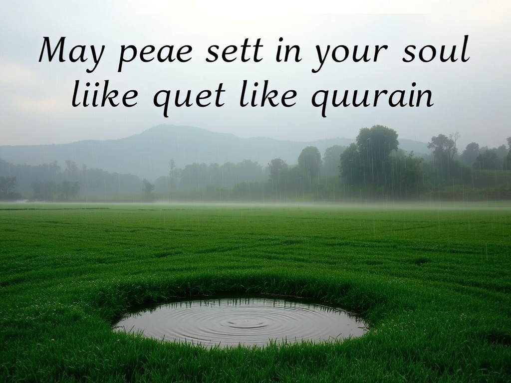 May peace settle in your soul like quiet rain.