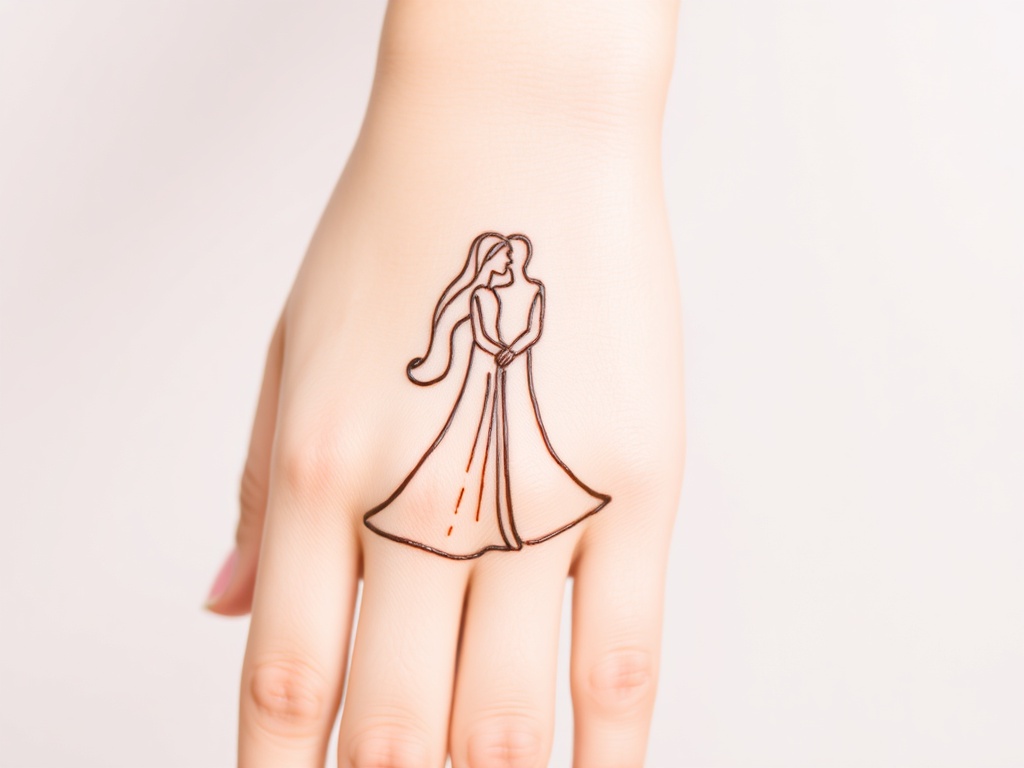 Minimal Bride & Groom Sketch