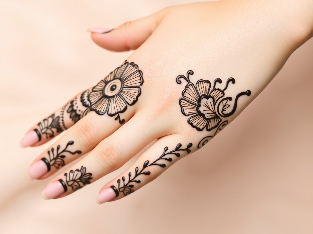 Modern Bridal Contrast Mehndi