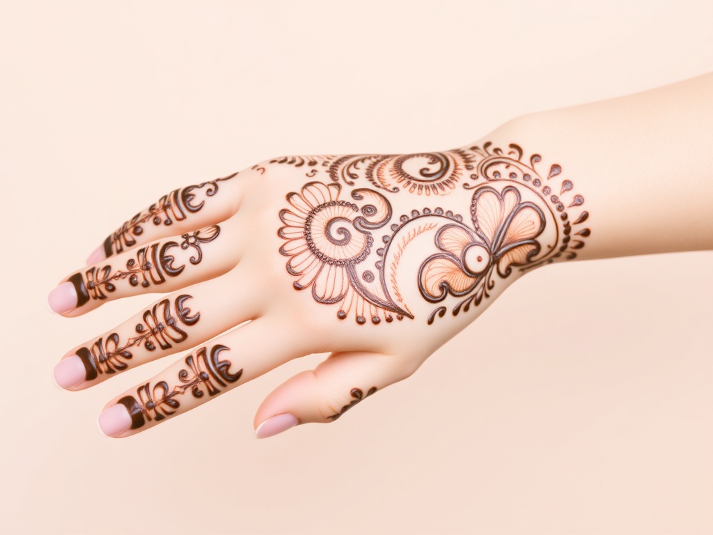 Modern Fusion of Floral and Geometric Art