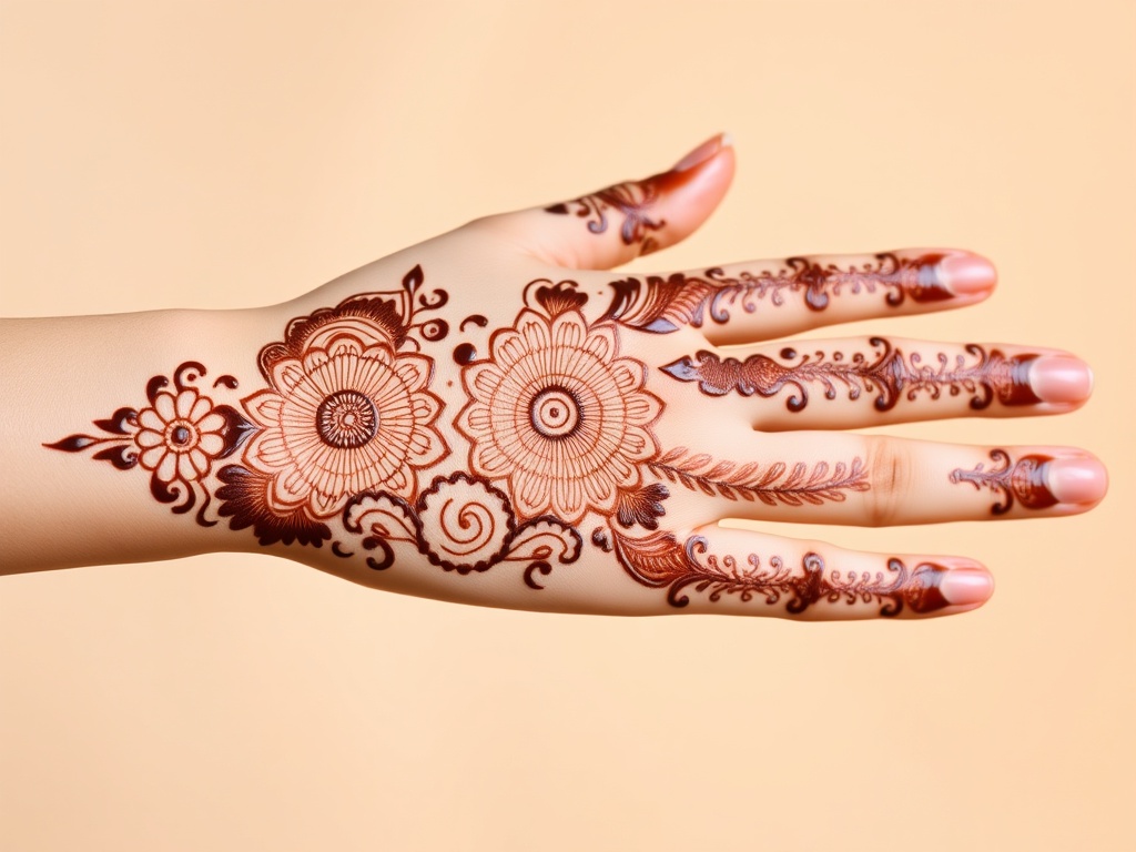 Multi-Petal Circular Floral Design