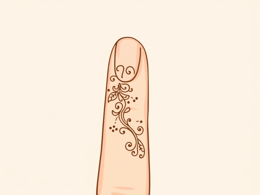 One Finger-Focused Simple Mehndi Pattern