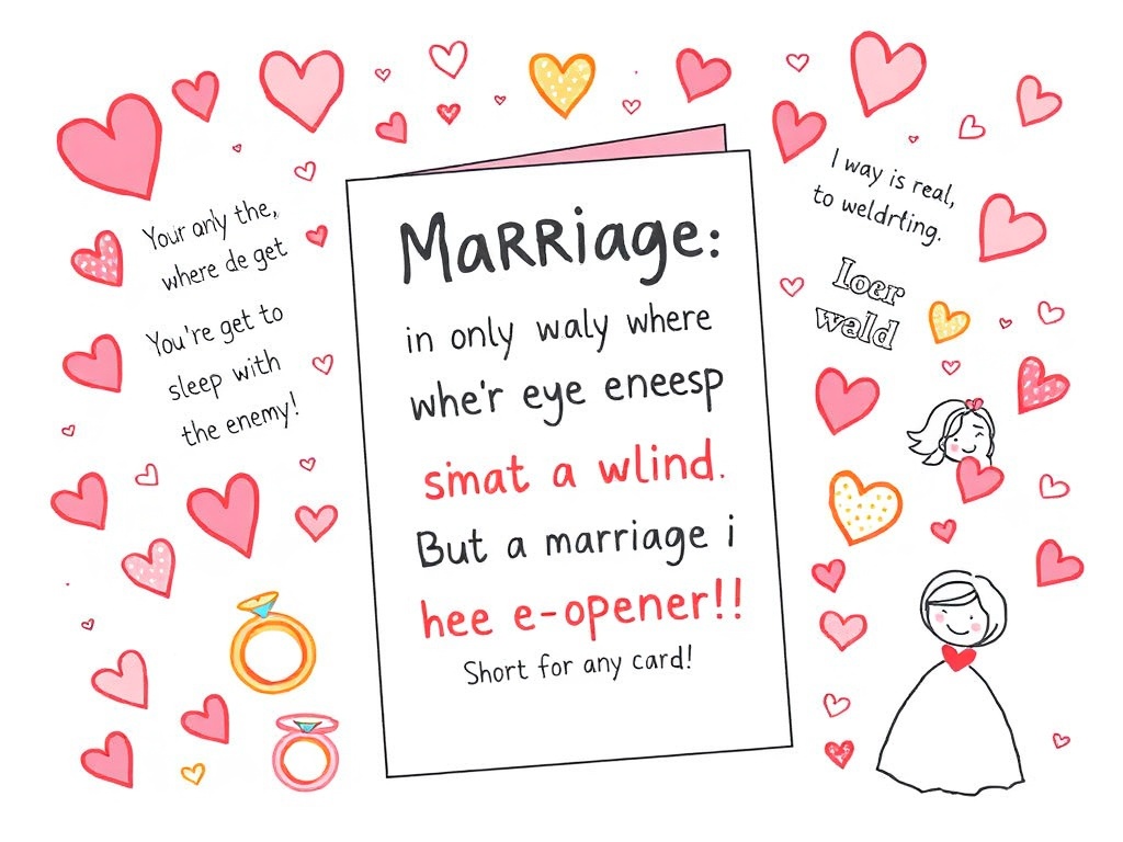 Short funny wedding wishes that fit any card