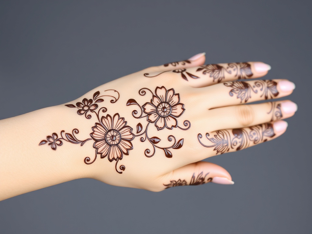 Simple Back Side Mehndi Designs