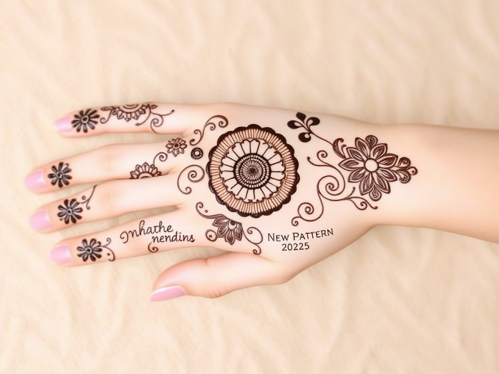 Stylish Back Side Mehndi Design New Pattern 2025