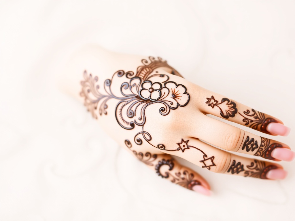 Stylish Back Side Mehndi Design for Party Wear