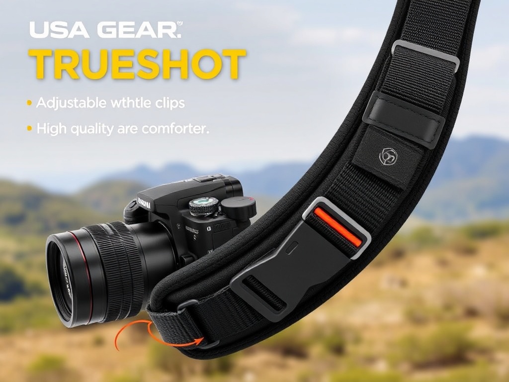 USA GEAR TrueSHOT Camera Sling Strap