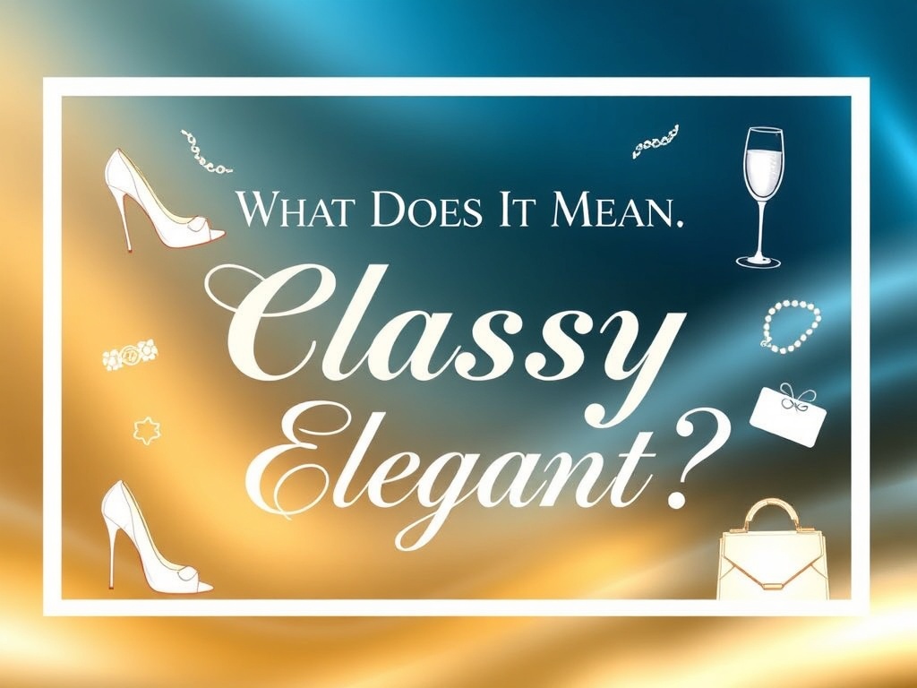 What Does It Mean to Be Classy and Elegant?