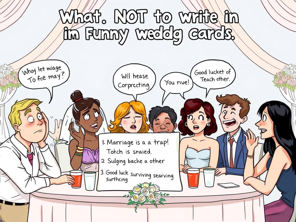 What NOT to write in a funny wedding card