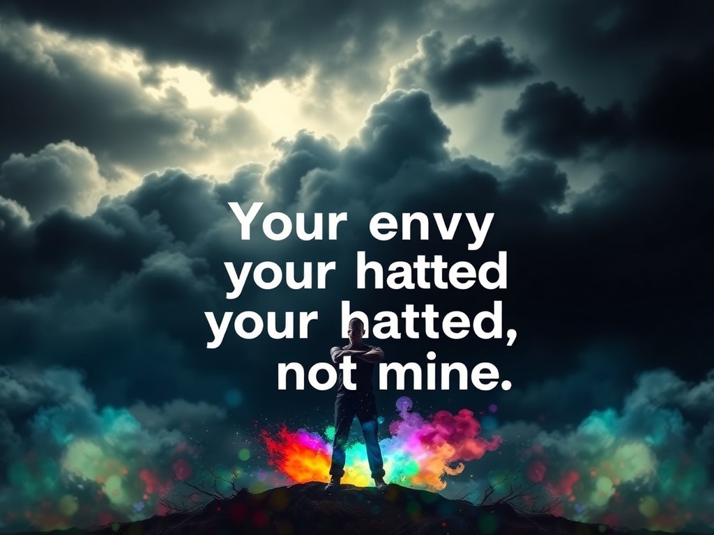 “Your envy birthed your hatred, not mine.”