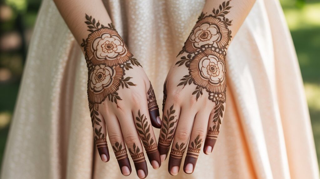 Half-Hand Leafy Bracelet-Style Design