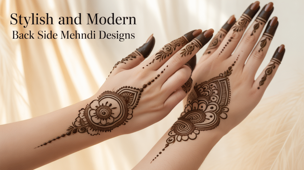 Stylish and Modern Back Side Mehndi Designs