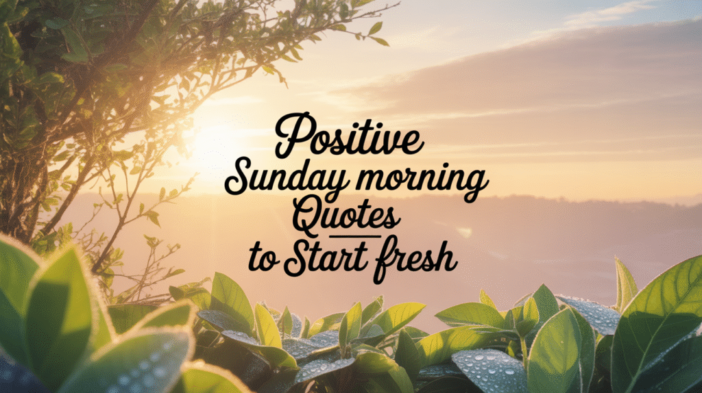 Positive Sunday Morning Quotes to Start Fresh