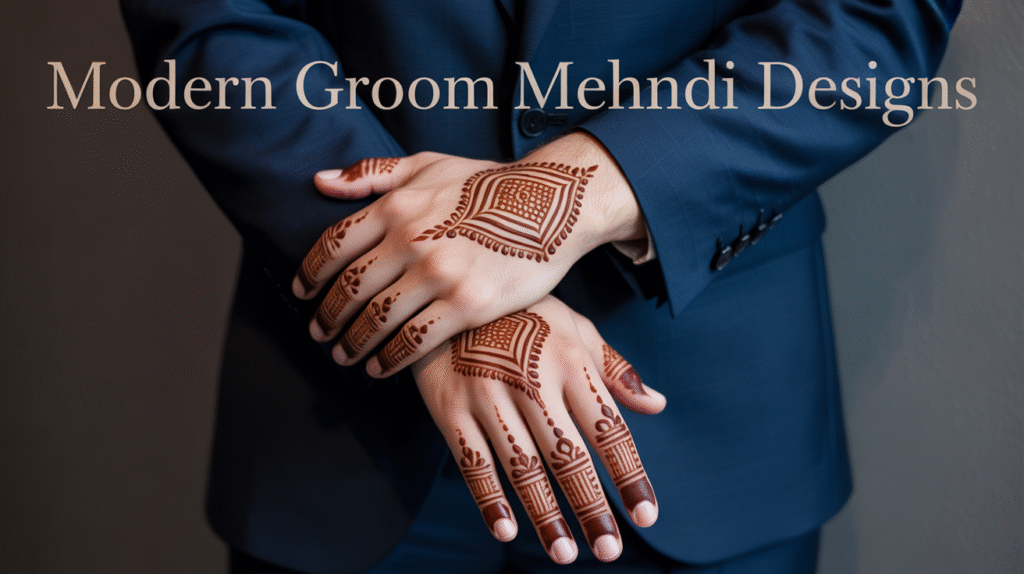 Modern Groom Mehndi Designs