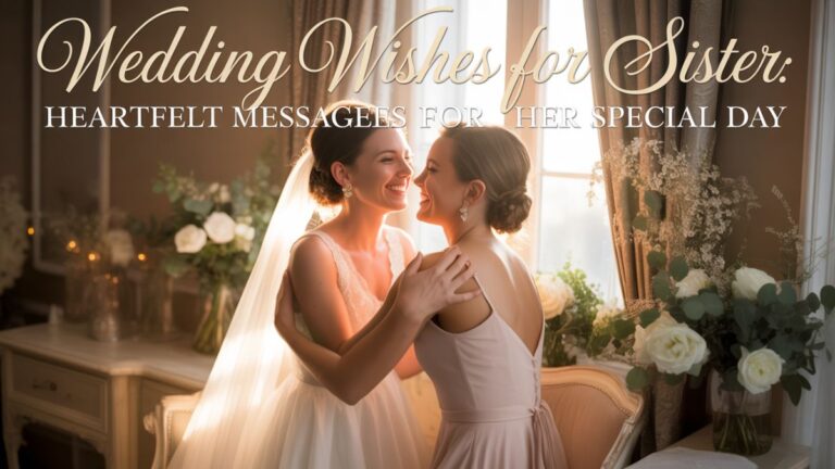 Wedding Wishes for Sister: Heartfelt Messages for Her Special Day