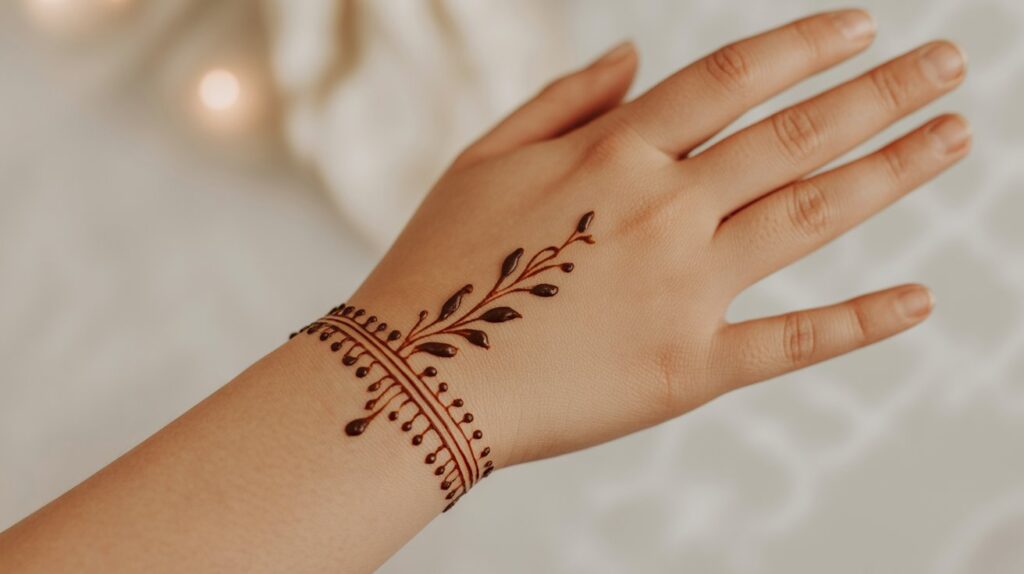 Minimal Wrist Bracelet Mehndi