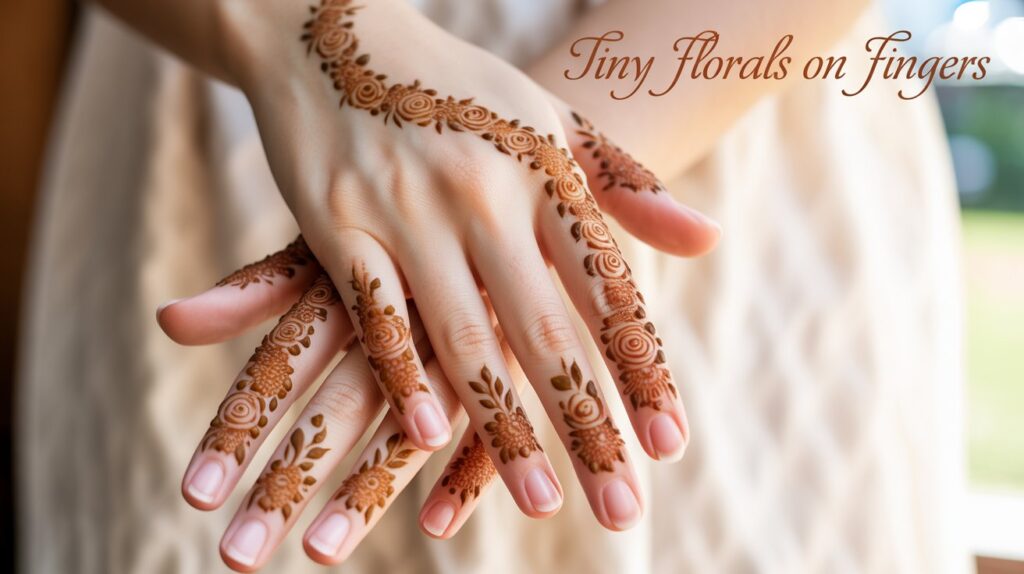 Tiny Florals on Fingers