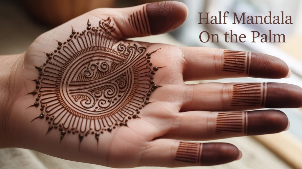 Half Mandala on the Palm
