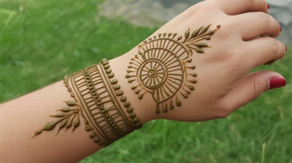 Minimal Wrist Bracelet Mehndi
