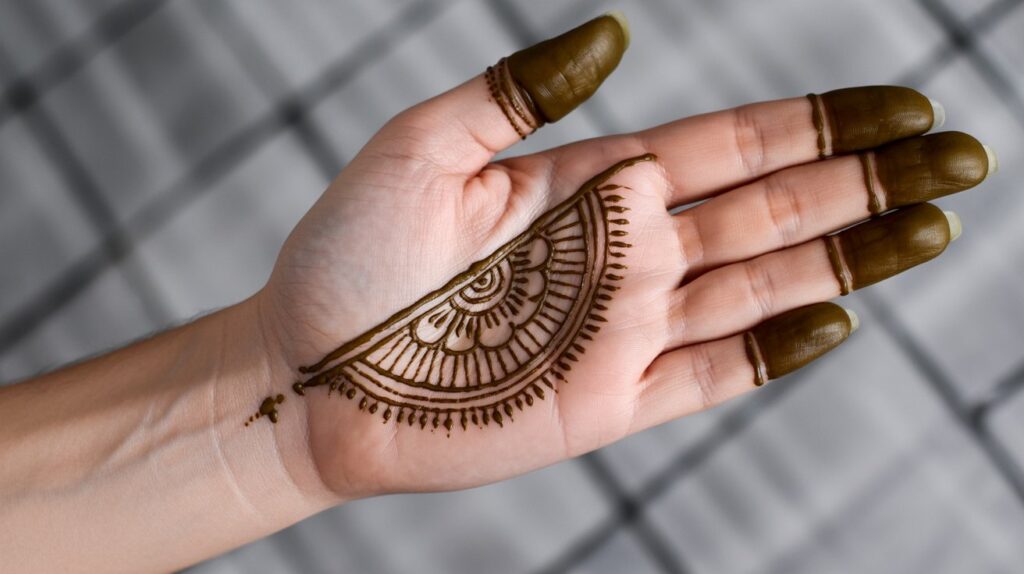 Half Mandala on the Palm