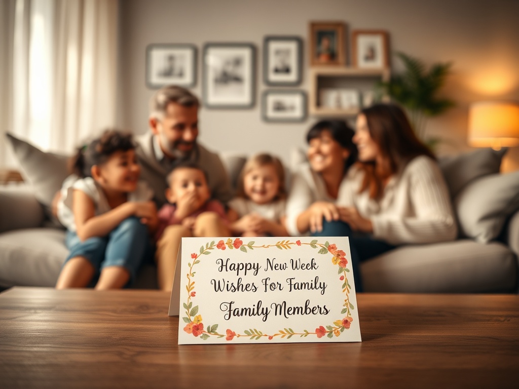 Happy New Week Wishes for Family Members